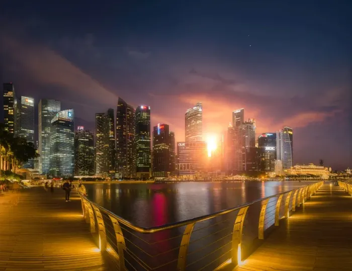 Framed Print : The sun at Marina Bay Framed Print : The sun at Marina Bay