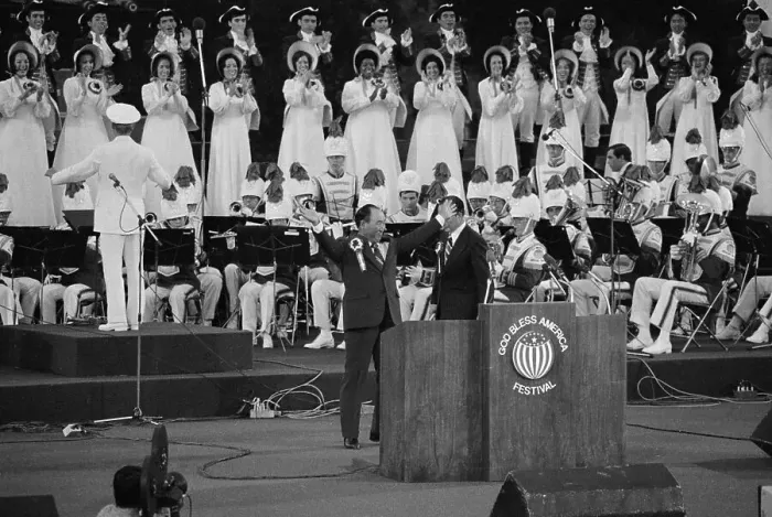 Framed Print : Sun Myung Moon at Festival Framed Print : Sun Myung Moon at Festival