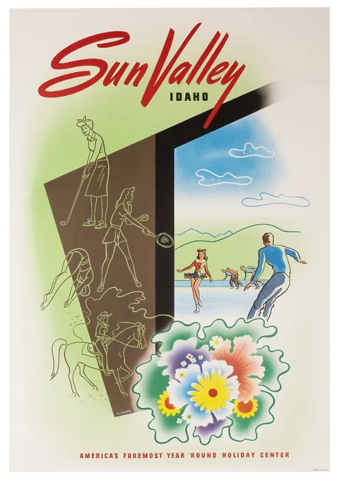Framed Print : Sun Valley Holiday Center Poster Framed Print : Sun Valley Holiday Center Poster