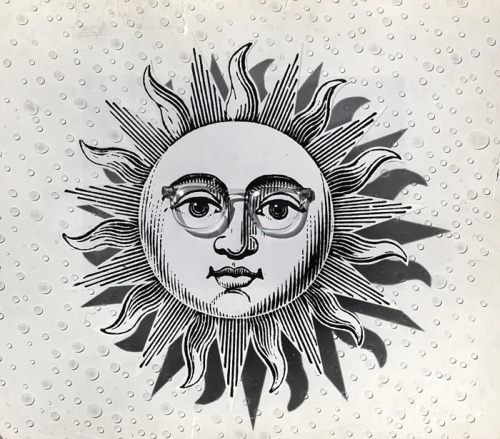 Framed Print : Sun Wearing Face & Sunglasses B4 Rain Framed Print : Sun Wearing Face & Sunglasses B4 Rain