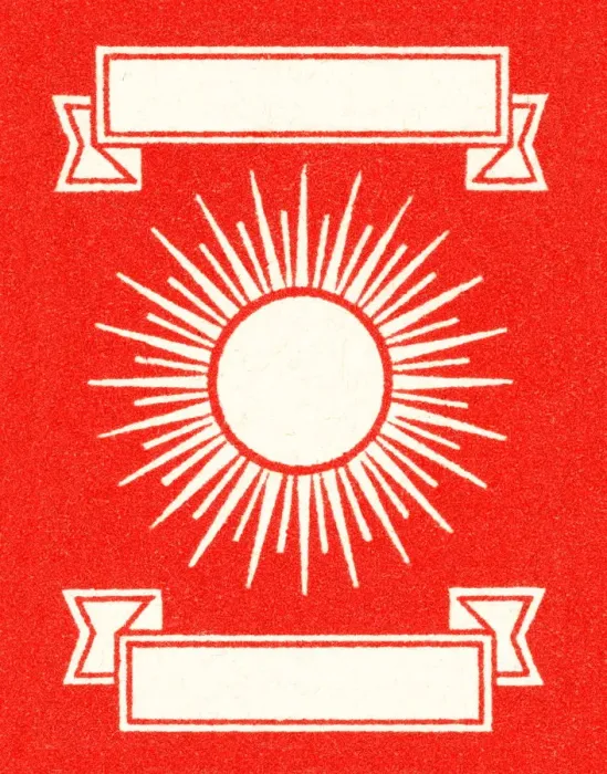 Framed Print : Sunburst and Banners on Red Background Framed Print : Sunburst and Banners on Red Background