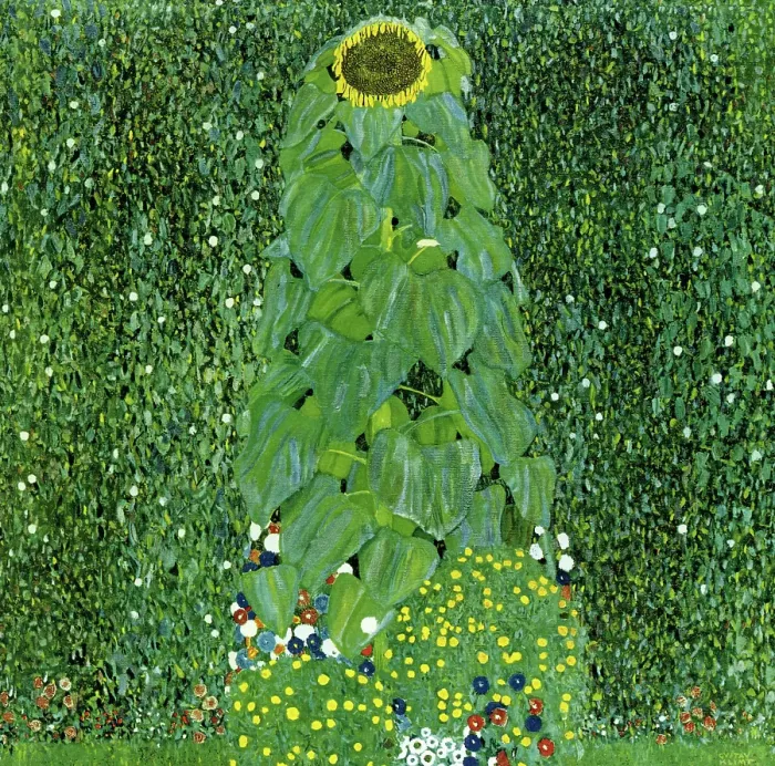 Framed Print : Sunflower as anthropomorphic. Artist Gustav Klimt Framed Print : Sunflower as anthropomorphic. Artist Gustav Klimt