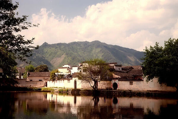 Sunlight on ancient Chinese village of Hongcun, Anhui Province, China