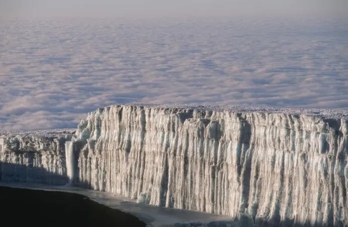 Framed Print : Sunlight in Ice Cliffs at Dawn Framed Print : Sunlight in Ice Cliffs at Dawn