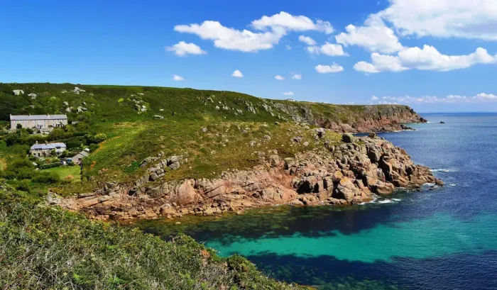 Framed Print : Sunny day at Porthgwarra Framed Print : Sunny day at Porthgwarra