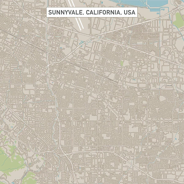 Sunnyvale California US City Street Map