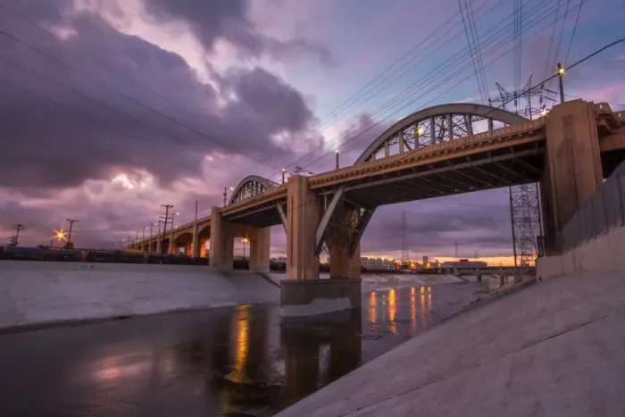 Framed Print : Sunrise under bridge Framed Print : Sunrise under bridge