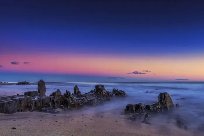 Framed Print : Sunrise, Clouds, Sky, Rocks, Pink, Blue, Ocean, Sea, Atlantic Ocean, Cape Town, South Africa Framed Print : Sunrise, Clouds, Sky, Rocks, Pink, Blue, Ocean, Sea, Atlantic Ocean, Cape Town, South Africa