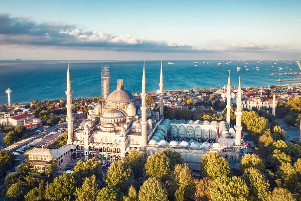 Sunrise drone Photo of Blue Mosque