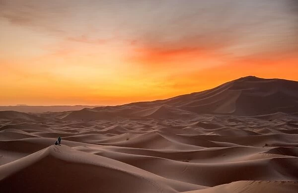 Sunrise at Erg Chebbi Sand Dunes, Morocco, North Africa