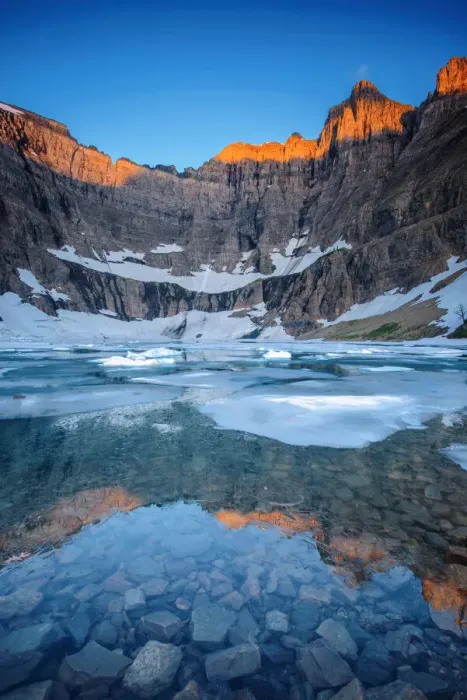 Framed Print : Sunrise at Iceberg lake Framed Print : Sunrise at Iceberg lake