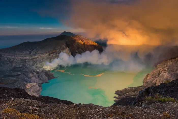 Framed Print : Sunrise at kawah ijen Framed Print : Sunrise at kawah ijen