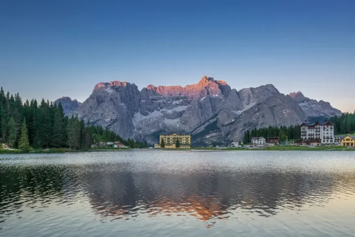 Framed Print : Sunrise over Misurina Lake, Misurina, Dolomites, Italy Framed Print : Sunrise over Misurina Lake, Misurina, Dolomites, Italy