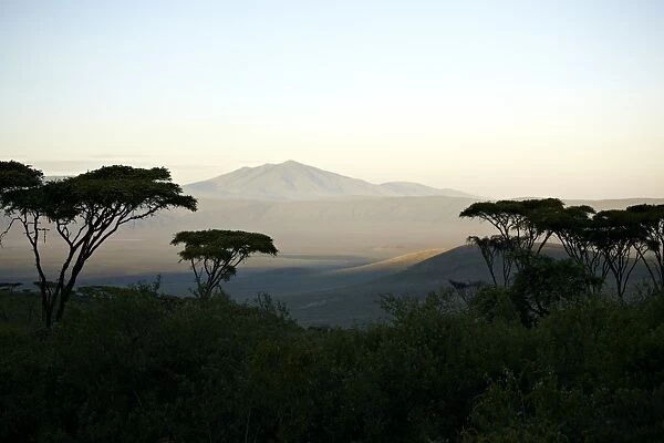 Sunrise, Ngorongoro Crater, volcano, northern edge of the Ngorongoro Conservation Area, Tanzania, Africa