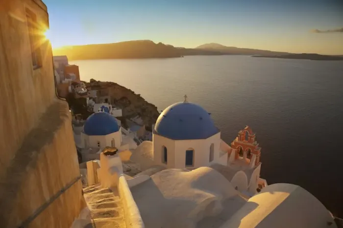 Framed Print : Sunrise in Oia, Santorini Framed Print : Sunrise in Oia, Santorini
