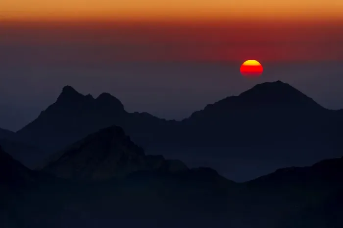 Framed Print : Sunrise above the peaks of the Allgau Alps, Oberstdorf, Bavaria, Germany