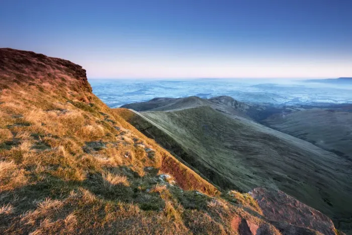 Framed Print : Sunrise on Pen y Fan and the Brecon Beacons, Wales