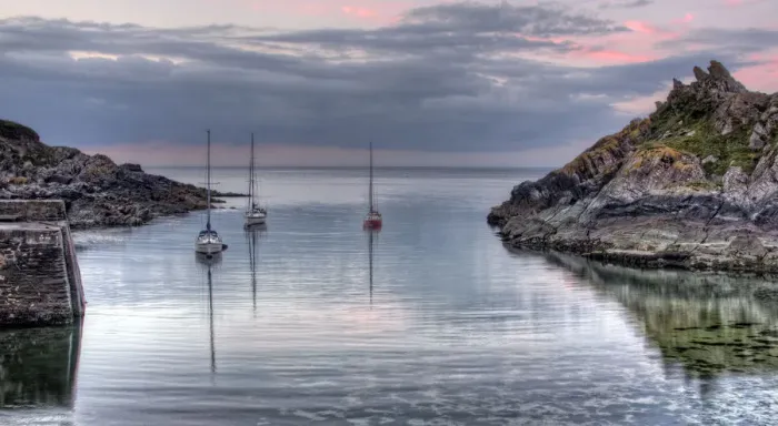 Framed Print : Sunrise Polperro Framed Print : Sunrise Polperro