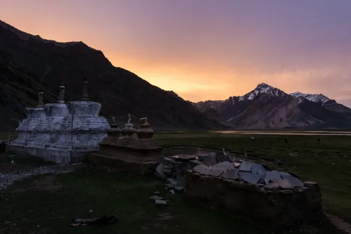 Framed Print : Sunrise at Rangdum village