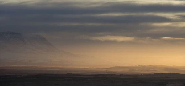 sunrise scene of Iceland landscape