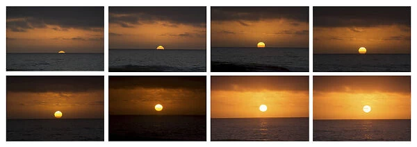 Sunrise sequence at the beach