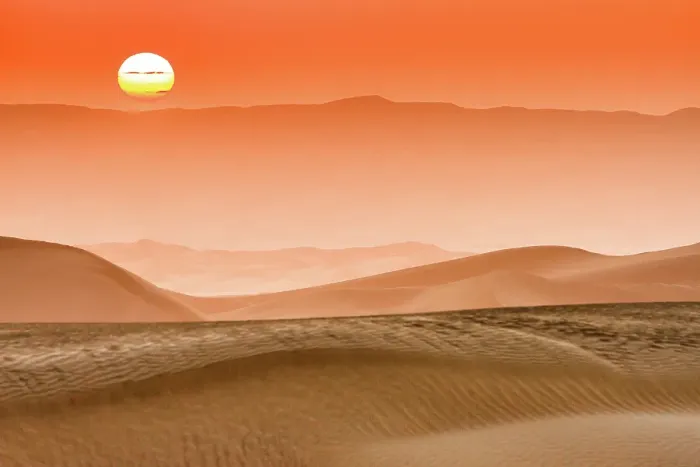Framed Print : Sunrise In Taklamakan Desert, Xinjiang China Framed Print : Sunrise In Taklamakan Desert, Xinjiang China