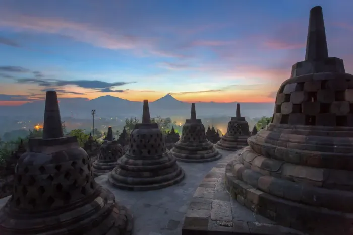 Framed Print : Sunrise in temple Framed Print : Sunrise in temple