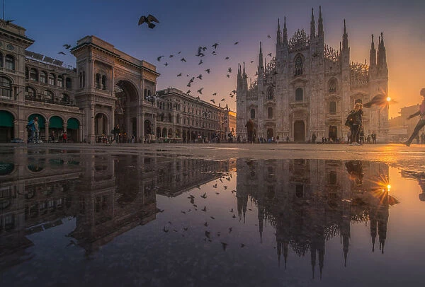 Sunrise view at Duomo cathedral