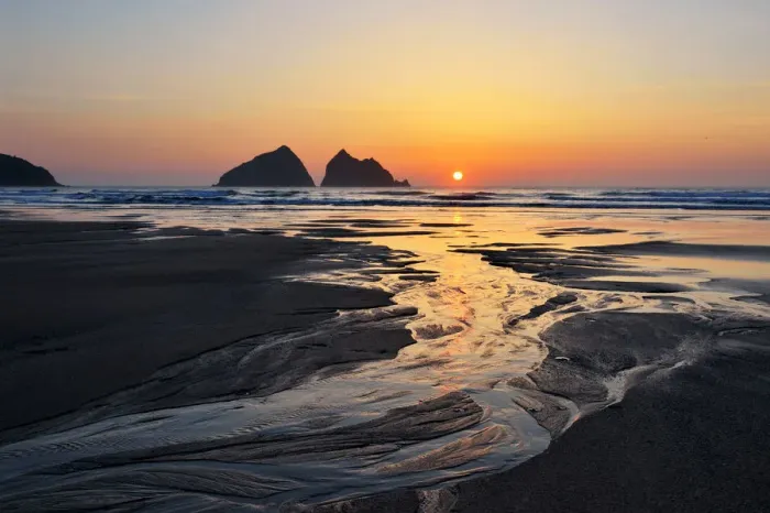 Framed Print : Sunset. Holywell bay, Cornwall at sunset Framed Print : Sunset. Holywell bay, Cornwall at sunset