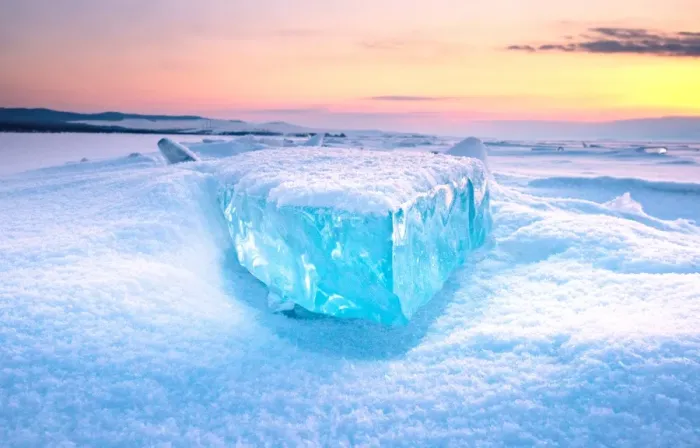 Framed Print : Sunset in Baikal lake