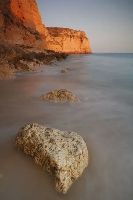 Framed Print : Sunset on the beach in Lagos, Algarve, Portugal, Europe Framed Print : Sunset on the beach in Lagos, Algarve, Portugal, Europe