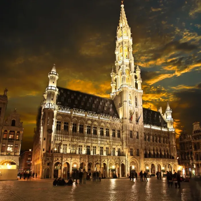 Framed Print : Sunset in Brussels Framed Print : Sunset in Brussels