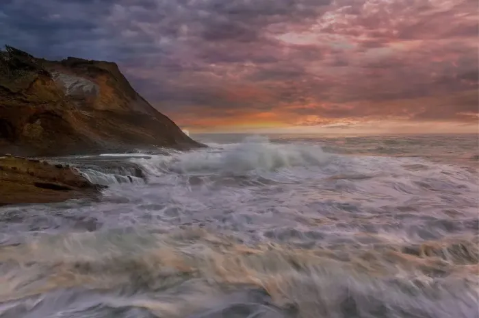 Framed Print : Sunset at Cape Kiwanda Framed Print : Sunset at Cape Kiwanda