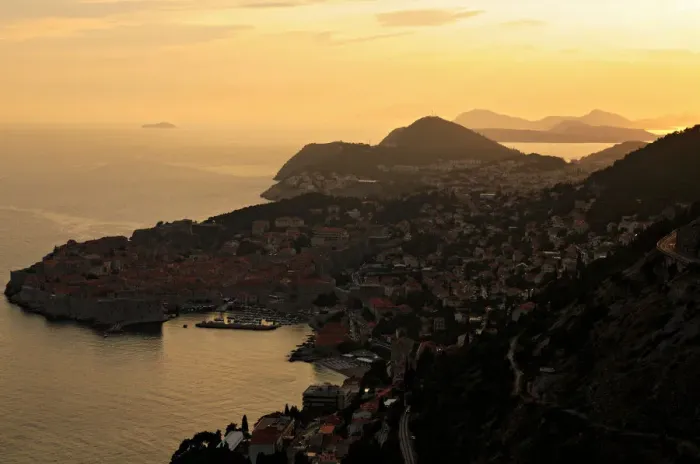 Framed Print : Sunset over Dubrovnik
