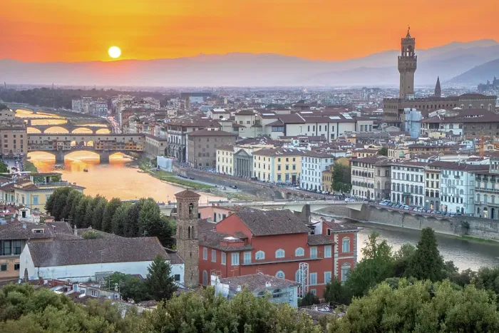 Framed Print : Sunset at Florence, Tuscany, Italy