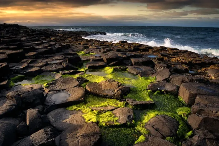 Framed Print : Sunset at The Giants Causeway Framed Print : Sunset at The Giants Causeway
