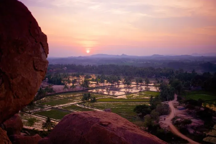 Framed Print : sunset at Hampi Framed Print : sunset at Hampi