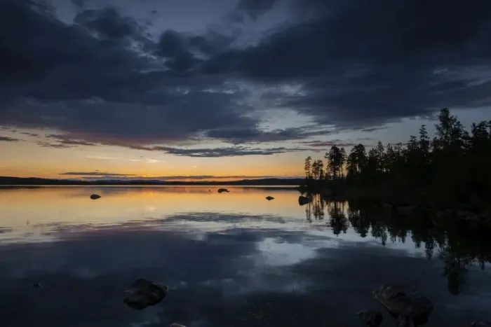 Framed Print : Sunset, Hamra, Dalarna, Sweden Framed Print : Sunset, Hamra, Dalarna, Sweden