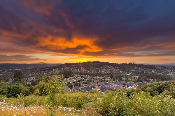 Sunset over Happy Valley Oregon
