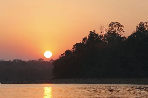 Sunset, Kabini Reservoir, Rajiv Gandhi National Park, Nagarhole National Park, Karnataka, South India, India, South Asia, Asia