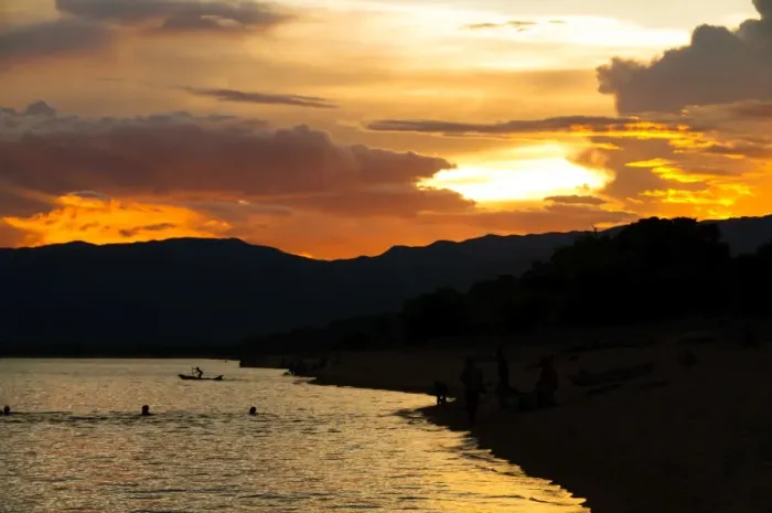 Framed Print : Sunset Over Lake Malawi Framed Print : Sunset Over Lake Malawi