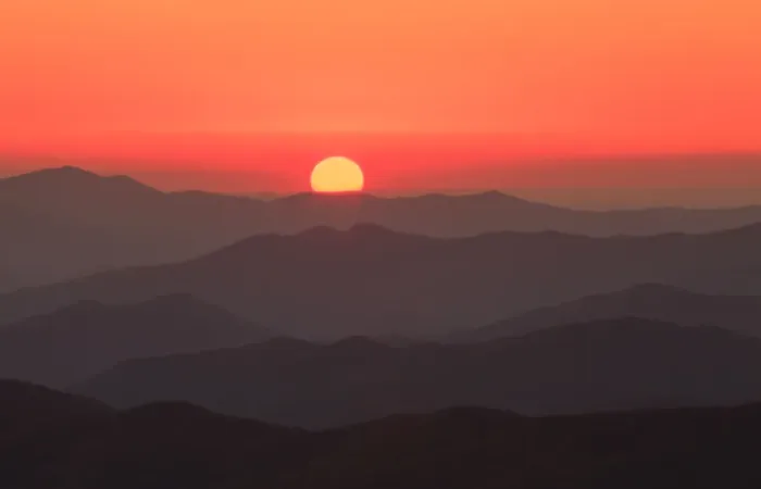 Framed Print : Sunset in mountains at Clingmans Dome, Great Smoky Mountain National Park, Tennessee, USA Framed Print : Sunset in mountains at Clingmans Dome, Great Smoky Mountain National Park, Tennessee, USA