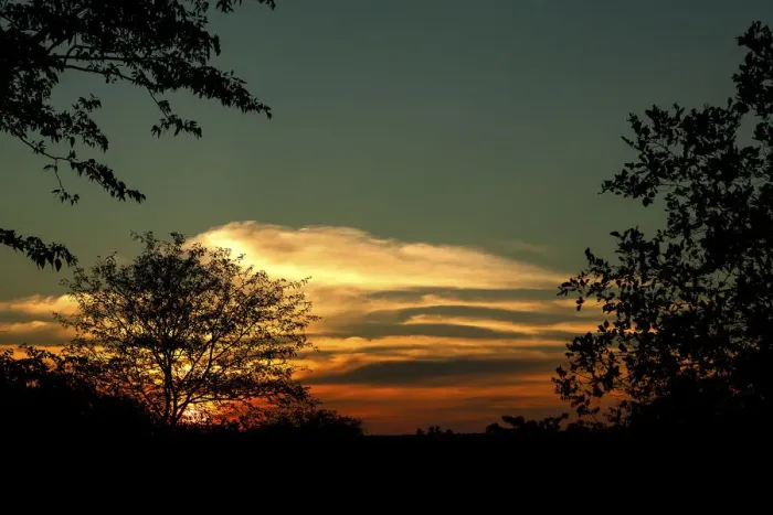 Framed Print : Sunset near the Pafuri Gate of the Kruger National Park, South Africa