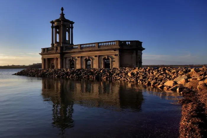 Framed Print : Sunset over Normanton church, Rutland Water Framed Print : Sunset over Normanton church, Rutland Water