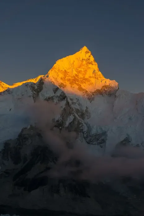 Framed Print : Sunset at Nuptse mountain peak Framed Print : Sunset at Nuptse mountain peak