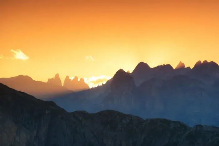 Framed Print : Sunset behind Odle group, Dolomites
