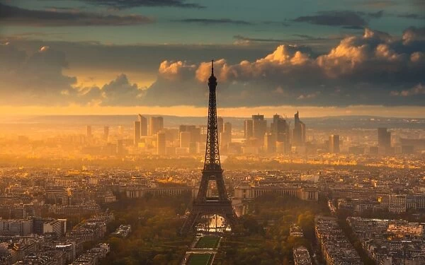 Sunset in Paris at tour montparnasse