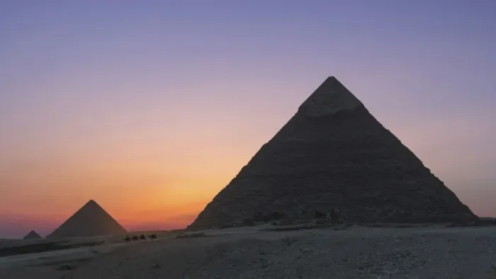 Framed Print : Sunset at the Pyramids, Giza, Cairo, Egypt Framed Print : Sunset at the Pyramids, Giza, Cairo, Egypt