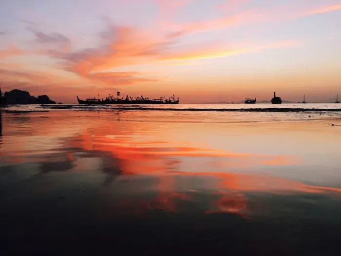 Framed Print : Sunset at Railay Beach, Krabi province, Thailand Framed Print : Sunset at Railay Beach, Krabi province, Thailand