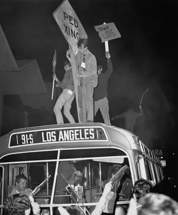 Framed Print : Sunset Strip Curfew Riots, 1966 Framed Print : Sunset Strip Curfew Riots, 1966